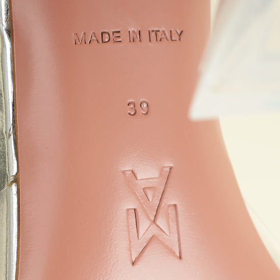 Amina Muaddi Bicolor Begum PVC Slingback 39