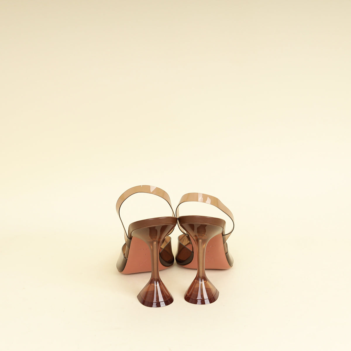 Amina Muaddi Mocha Holli Glass Sling 41