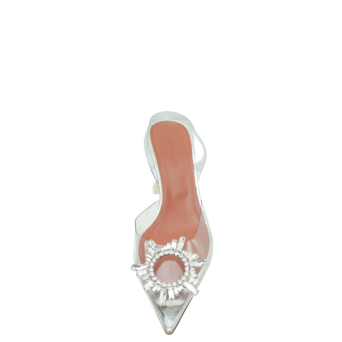 Amina Muaddi Clear Begum PVC Slingback 38-Amina Muaddi-THE CLOSET
