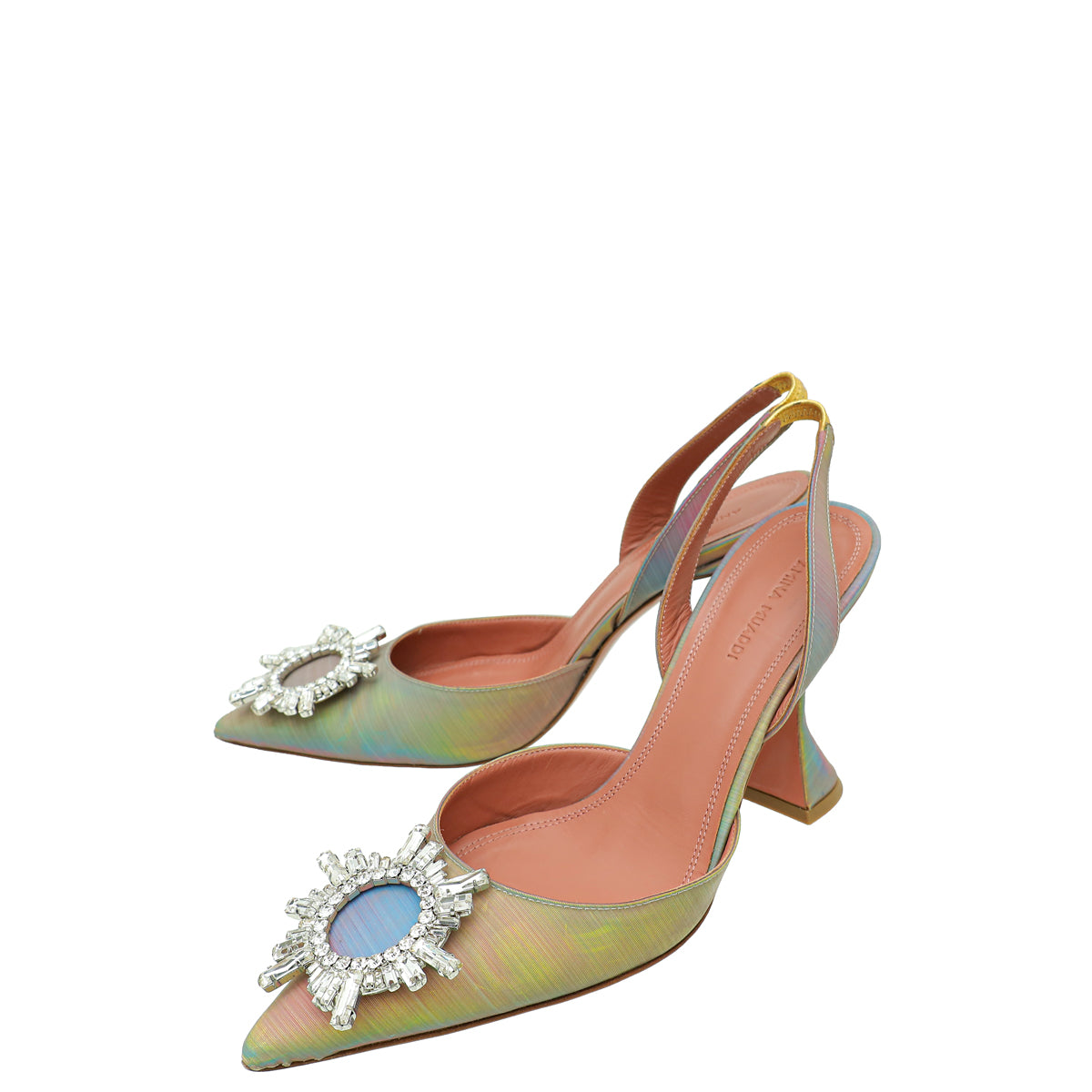 Amina Muaddi Multicolor Begum Slingback Pumps 38-Amina Muaddi-THE CLOSET