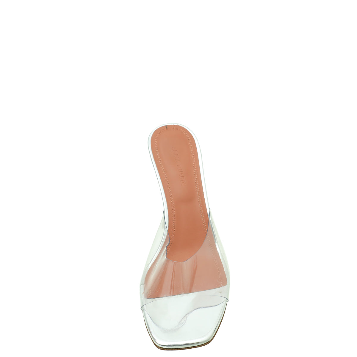 Amina Muaddi Bicolor Transparent PVC Lupita Glass Sandal 38