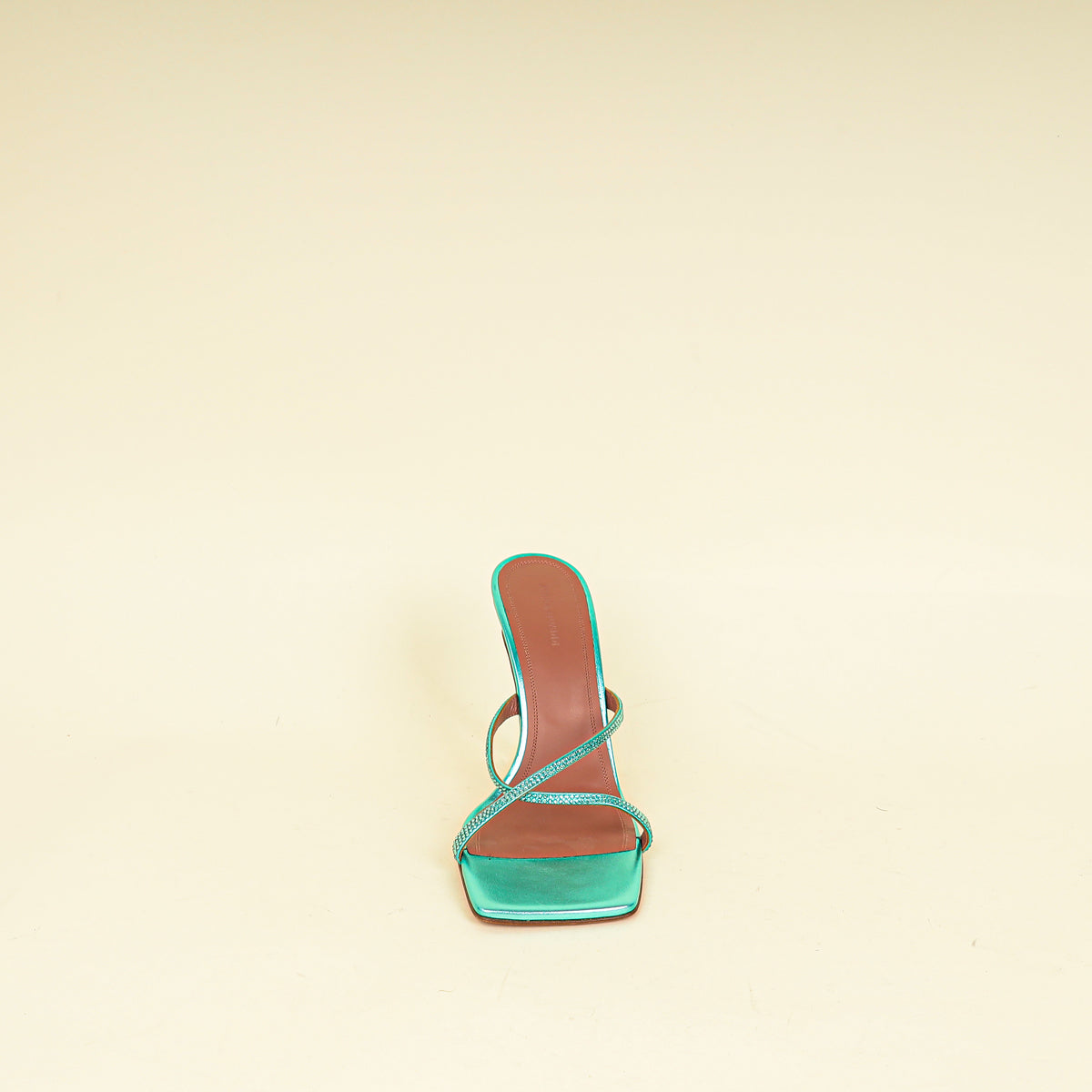 Amina Muaddi Metallic Caribbean Adriana Crystal Mules Sandal 39-Amina Muaddi-THE CLOSET