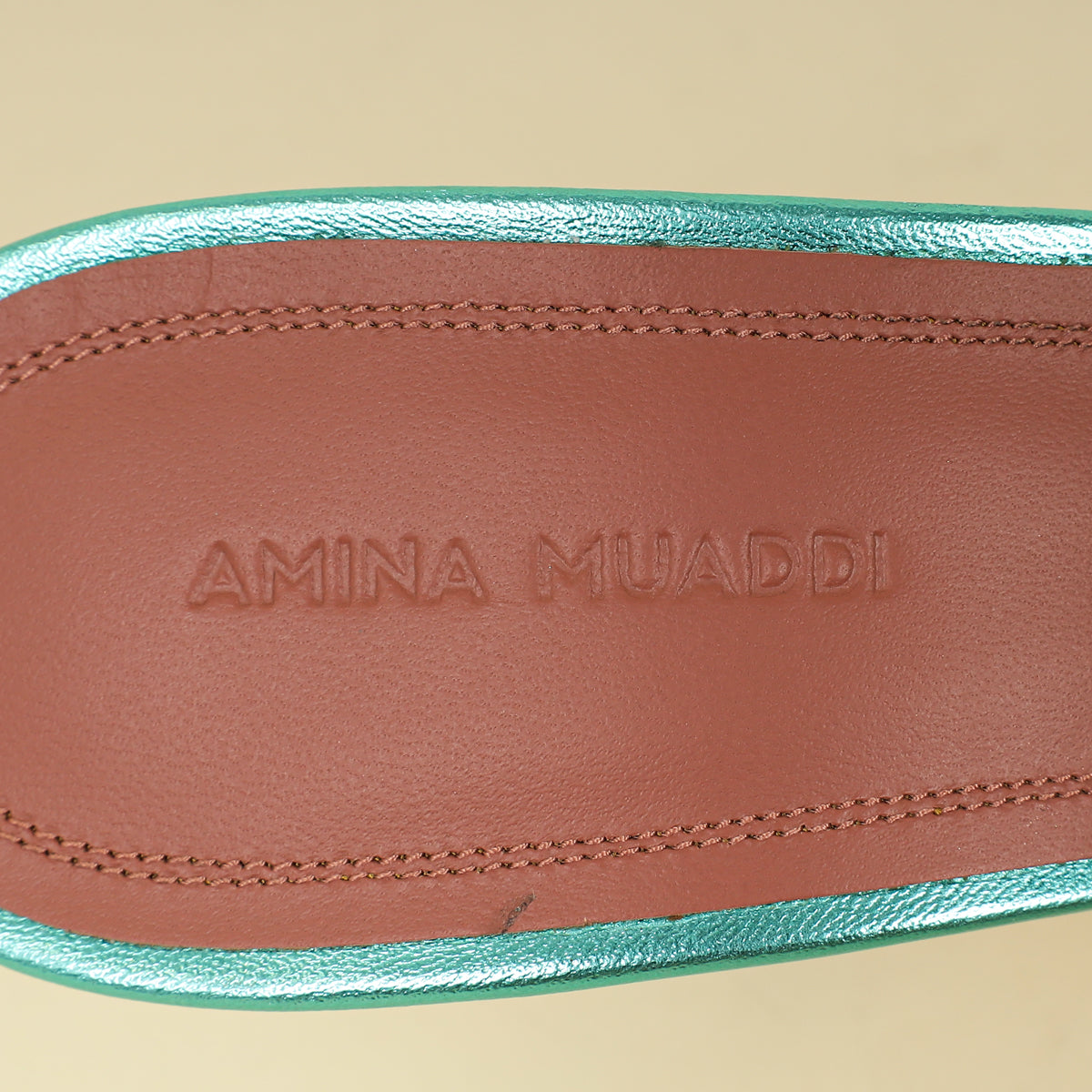 Amina Muaddi Metallic Caribbean Adriana Crystal Mules Sandal 39-Amina Muaddi-THE CLOSET