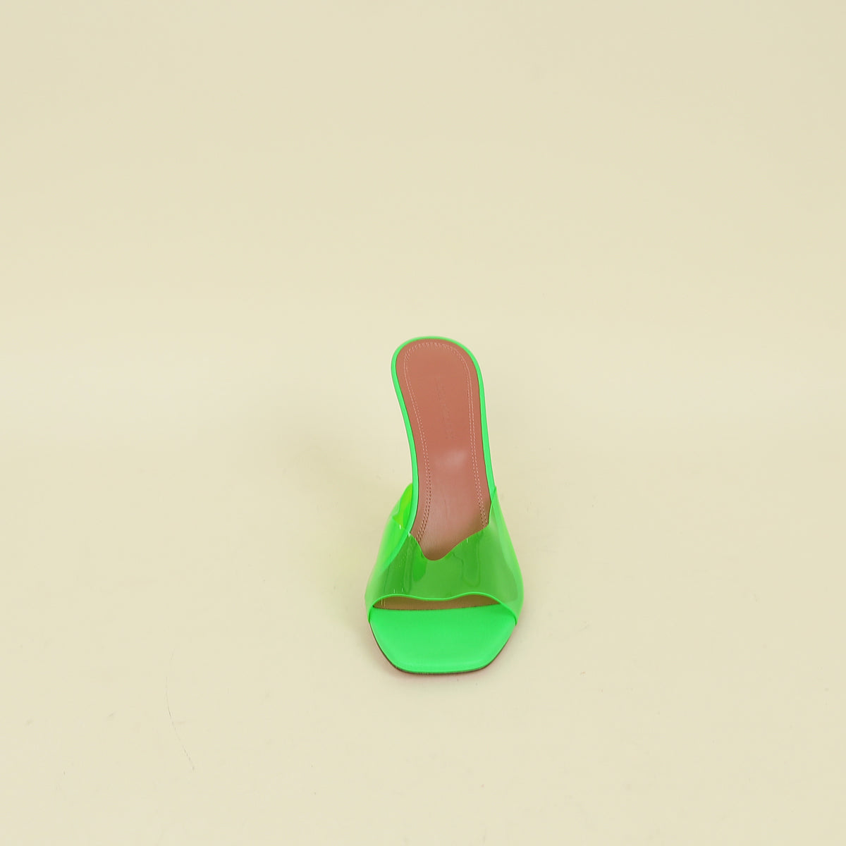 Amina Muaddi Green Lupita Glass PVC Transparent Slipper 37.5