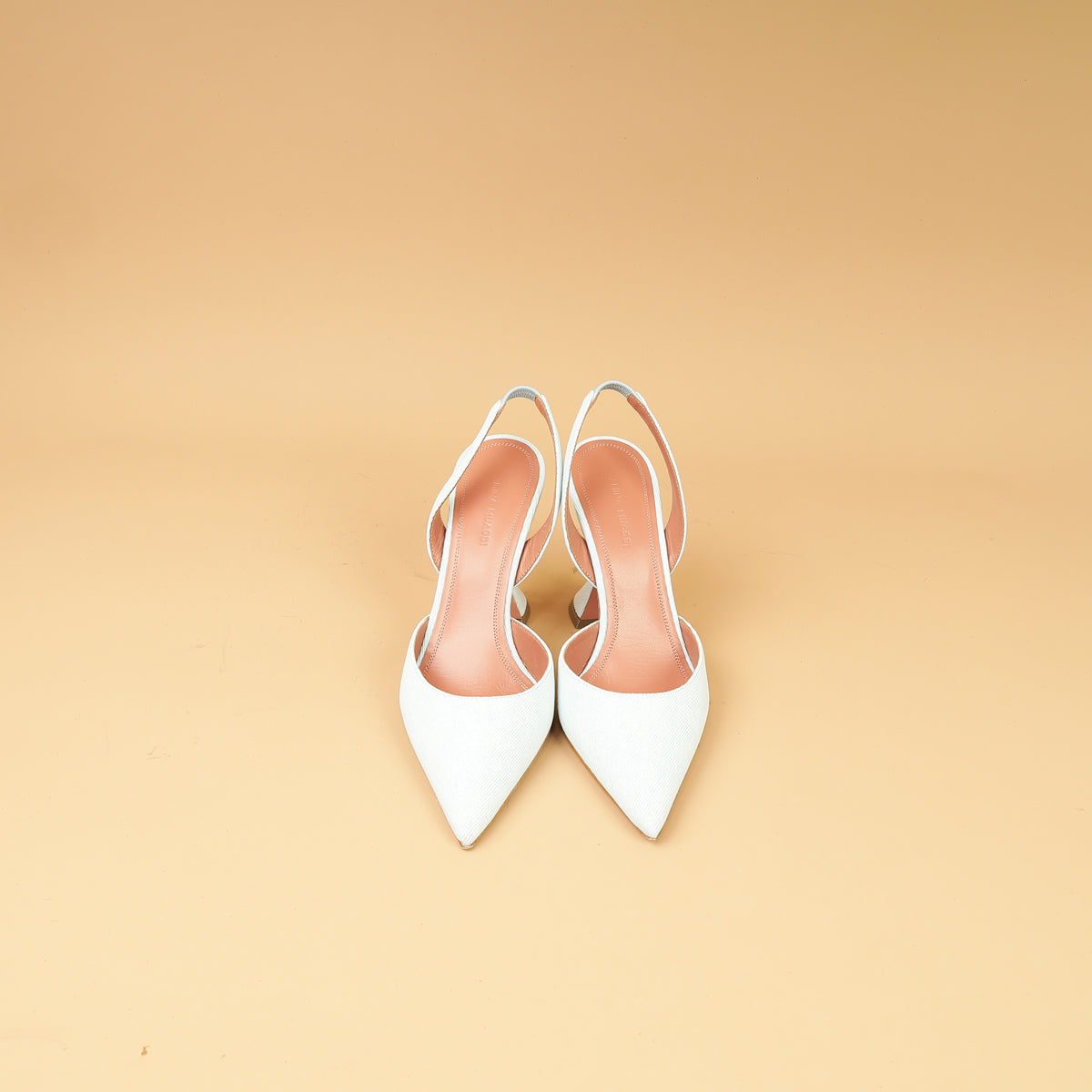 Amina Muaddi Light Blue Denim Holli Sling 95 Pumps 37.5-Amina Muaddi-THE CLOSET