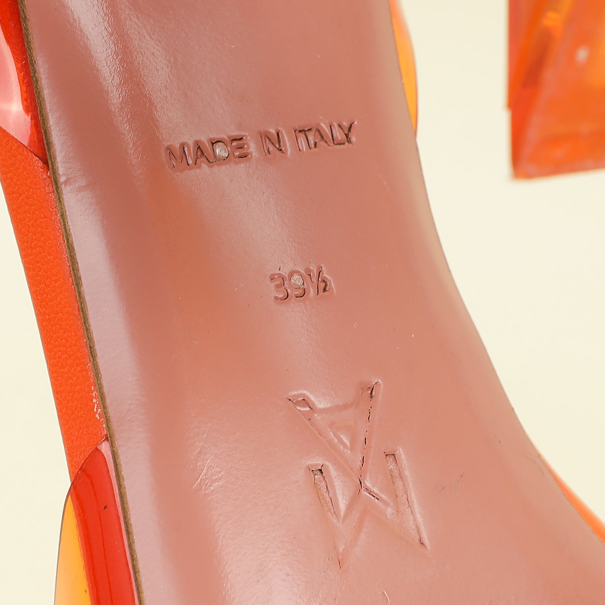 Amina Muaddi Orange Begum Sling Pumps 39.5