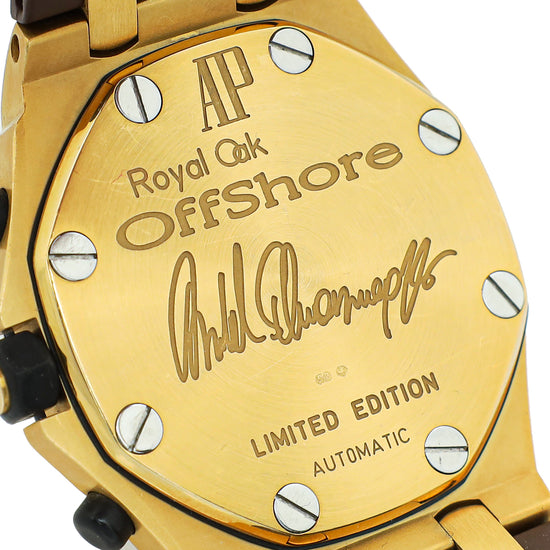 Audemars Piguet 18K Yellow Gold L.E Offshore Royal Oak Arnold Schwarzenegger Chronograph Automatic 42mm Watch