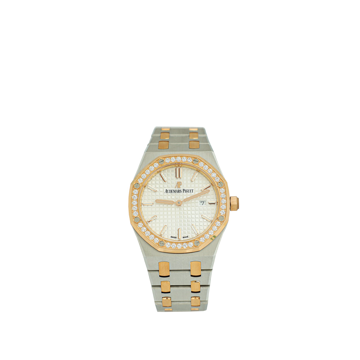 Audemars Piguet 18K Pink Gold ST.ST Diamonds Royal Oak 33mm Quartz Watch-Audemars Piguet-THE CLOSET