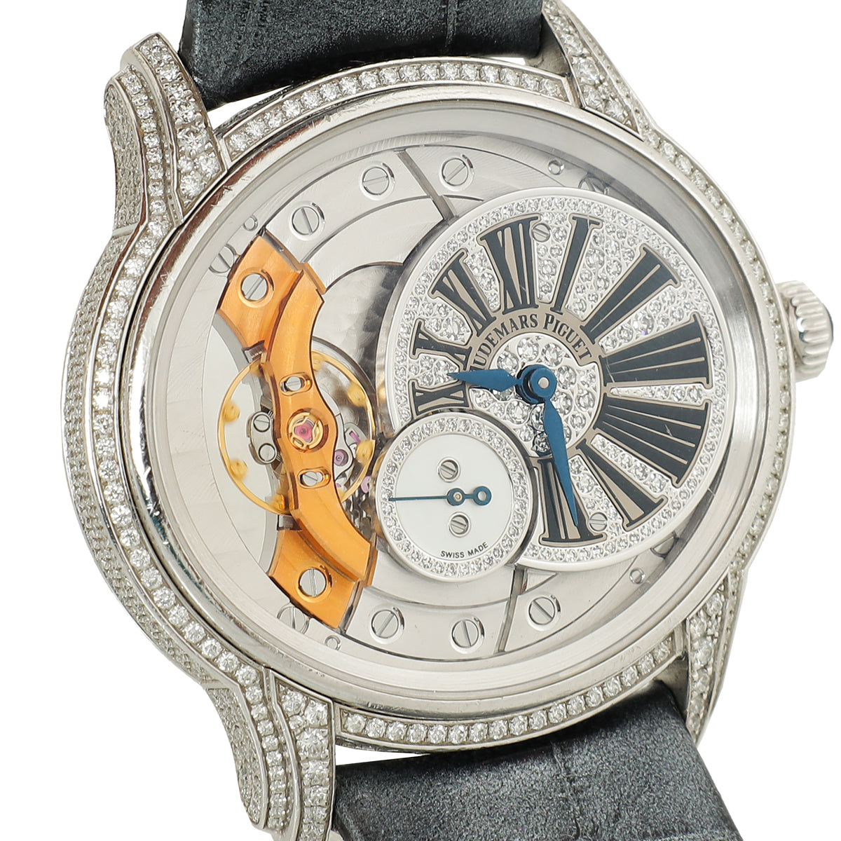 Audemars Piguet 18K White Gold Diamond Millenary Ladies 39.5 Watch