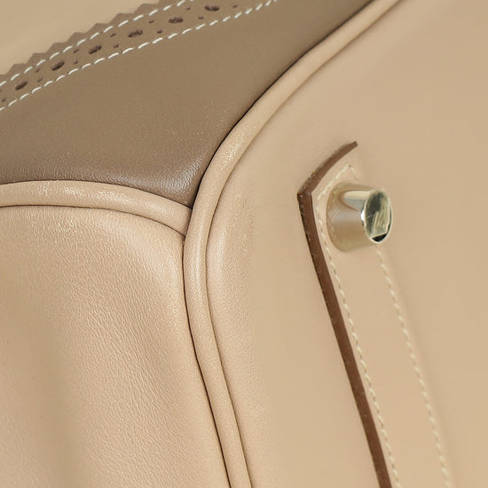 Hermes Bicolor Ghillies Birkin 35 Bag