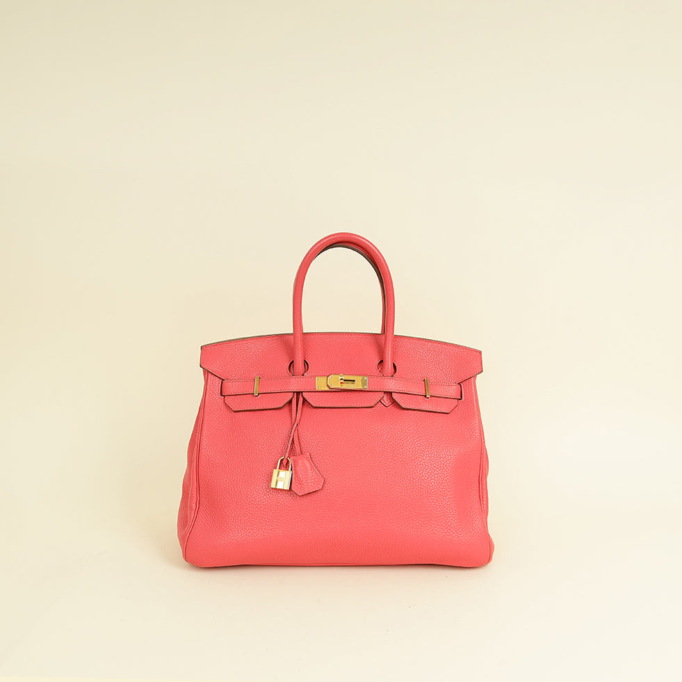 Hermes Rose Jaipur Retourne Birkin 35 Bag