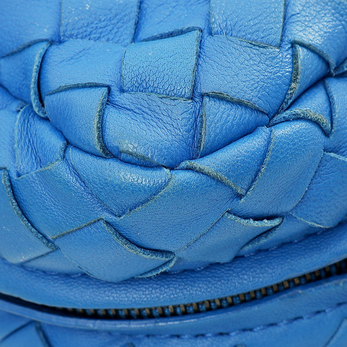 Bottega Veneta Blue Azur Intrecciato Nappa Veneta Expandable Mini Chain Crossbody Bag