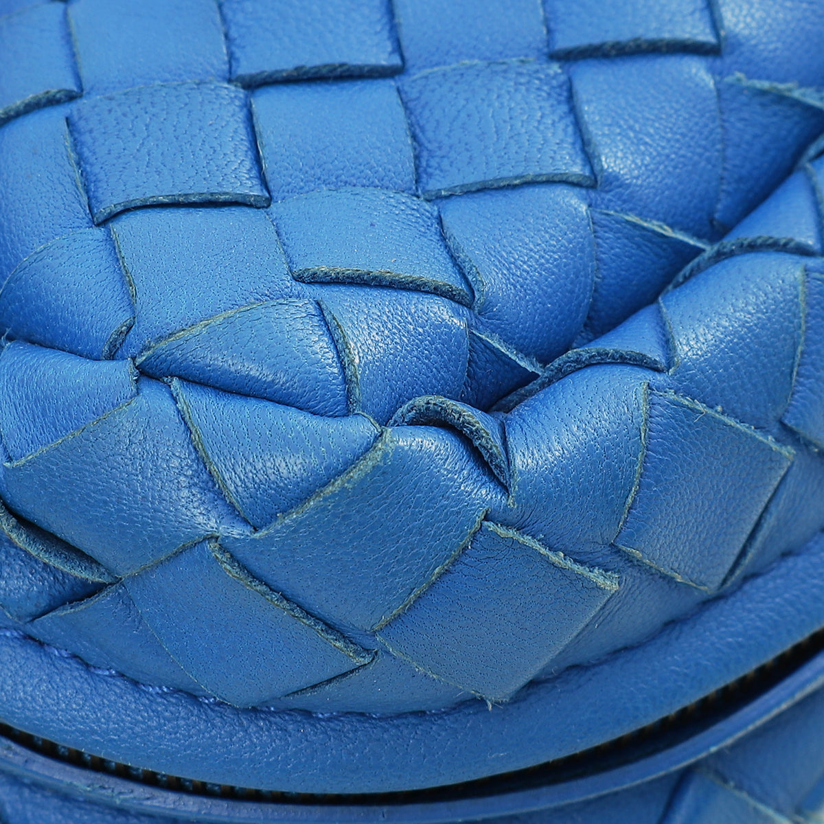 Bottega Veneta Blue Azur Intrecciato Nappa Veneta Expandable Mini Chain Crossbody Bag