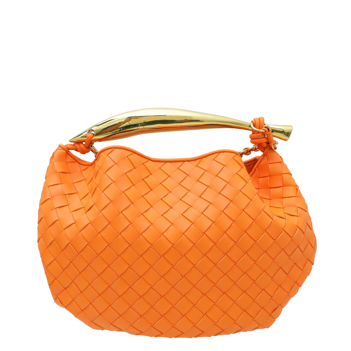 Bottega Veneta Orange Sardine With Chain Small Bag