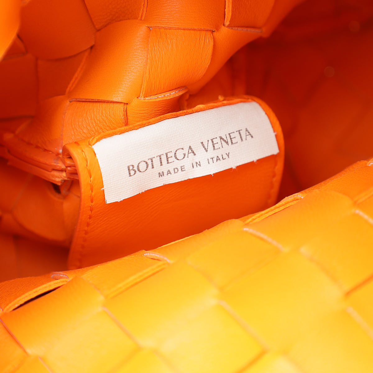 Bottega Veneta Orange Sardine With Chain Small Bag