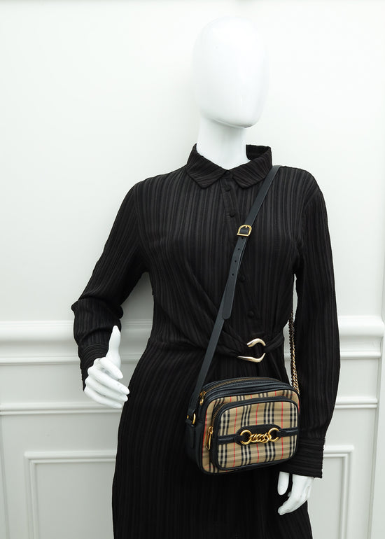 Burberry Bicolor 1983 Knight Check Link Chain Crossbody Bag