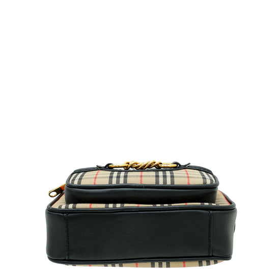 Burberry Bicolor 1983 Knight Check Link Chain Crossbody Bag