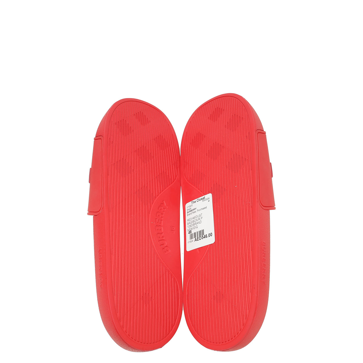 Burberry Red Logo Slide Pool Sandal 46