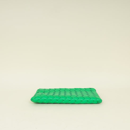 Bottega Veneta Parakeet Intrecciato Small Zip Pouch