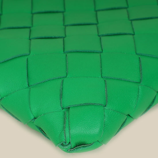 Bottega Veneta Parakeet Intrecciato Small Zip Pouch