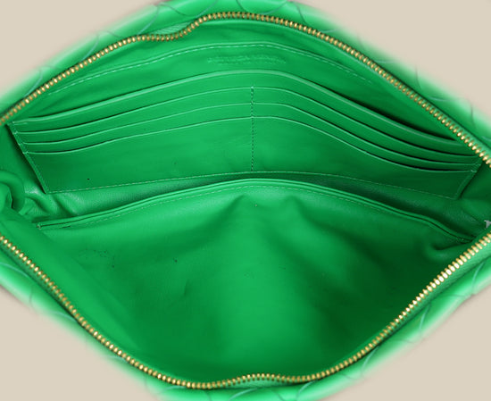 Bottega Veneta Parakeet Intrecciato Small Zip Pouch