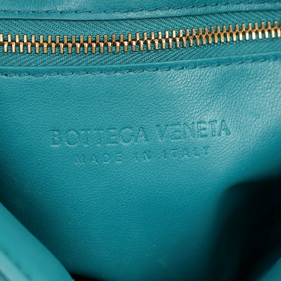 Bottega Veneta Teal Padded Chain Cassette Bag-Bottega Veneta-THE CLOSET