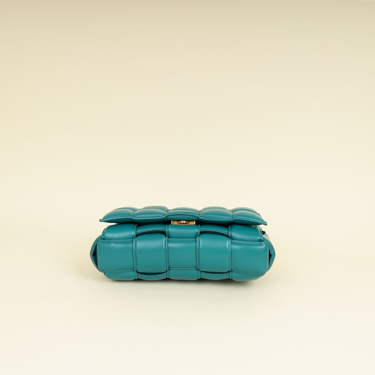 Bottega Veneta Teal Padded Chain Cassette Bag-Bottega Veneta-THE CLOSET