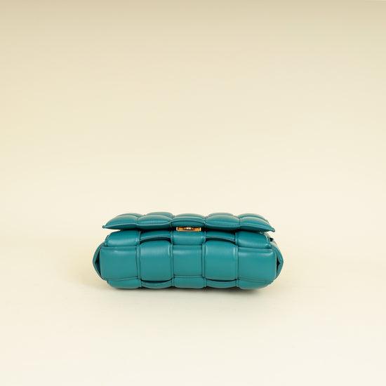 Bottega Veneta Teal Padded Chain Cassette Bag-Bottega Veneta-THE CLOSET