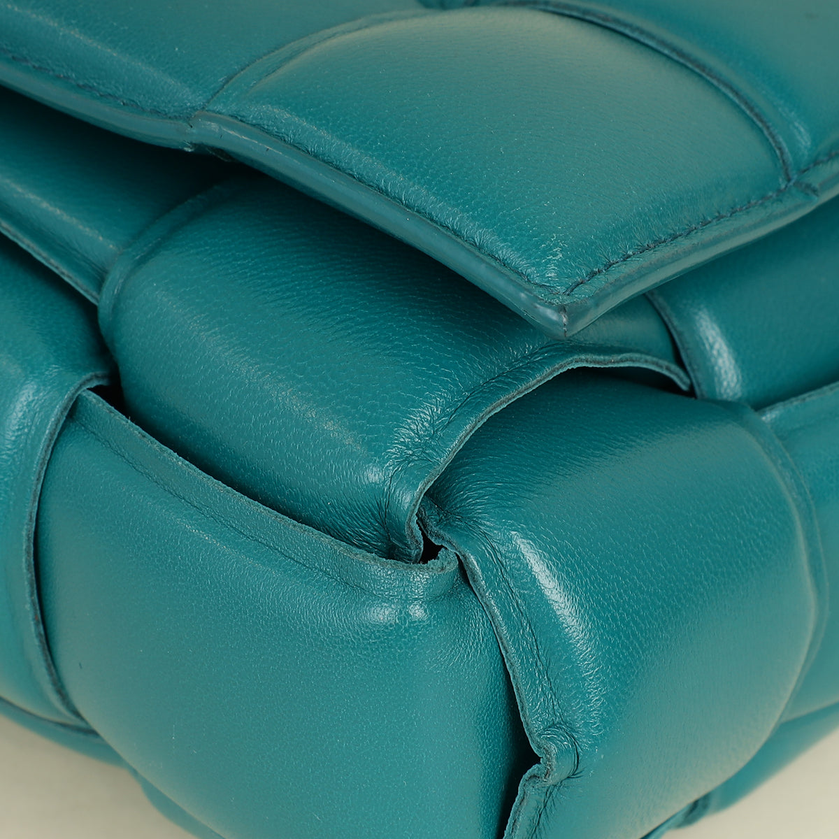Bottega Veneta Teal Padded Chain Cassette Bag-Bottega Veneta-THE CLOSET