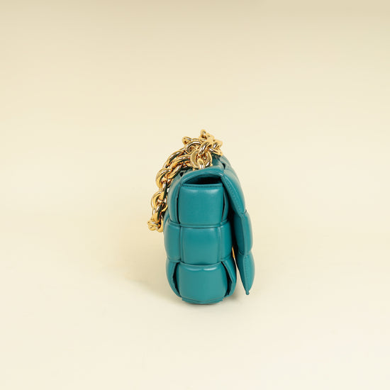 Bottega Veneta Teal Padded Chain Cassette Bag-Bottega Veneta-THE CLOSET