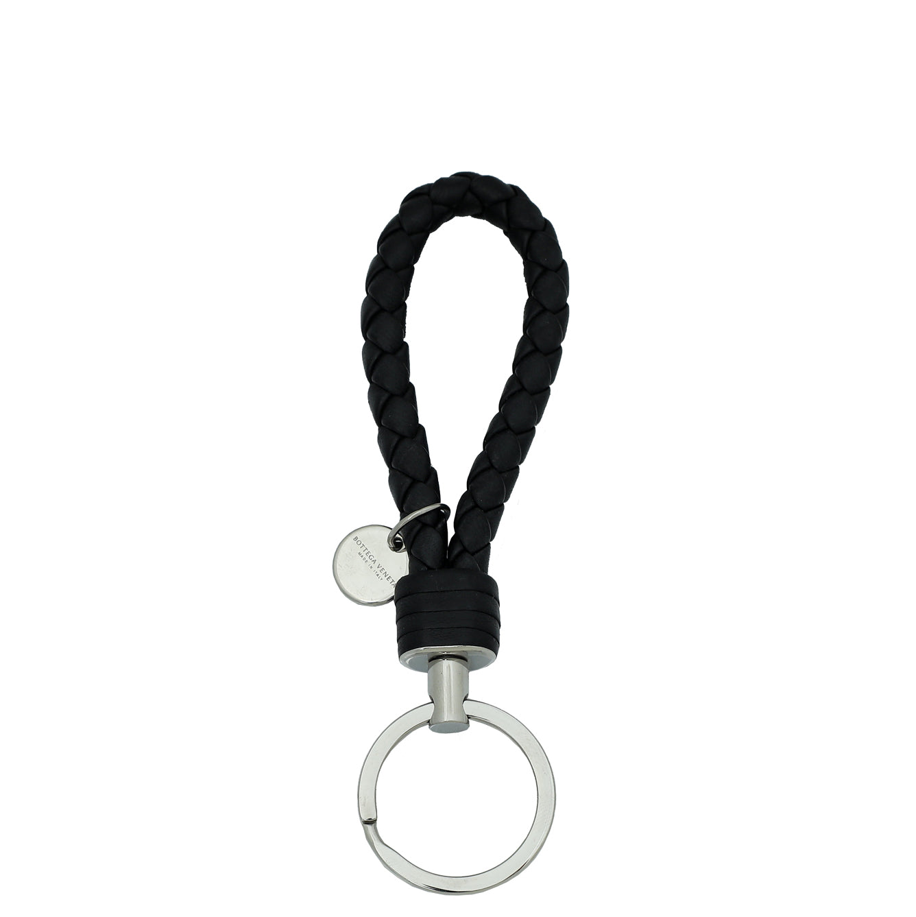 Bottega Veneta Black Intrecciato Nappa key Holder-Bottega Veneta-THE CLOSET