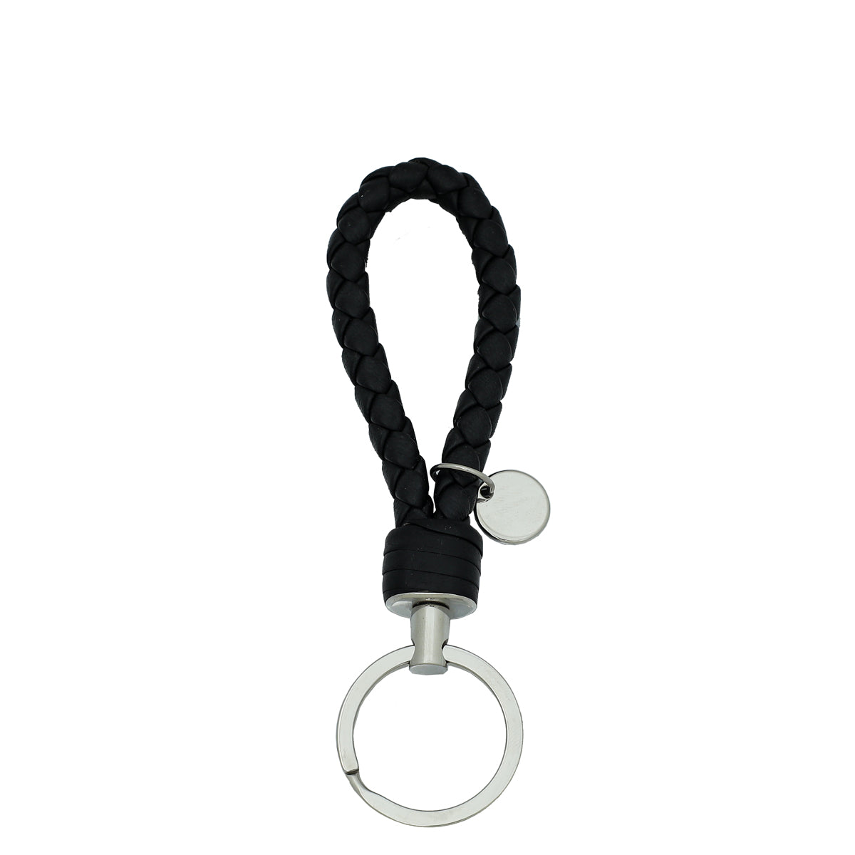 Bottega Veneta Black Intrecciato Nappa key Holder