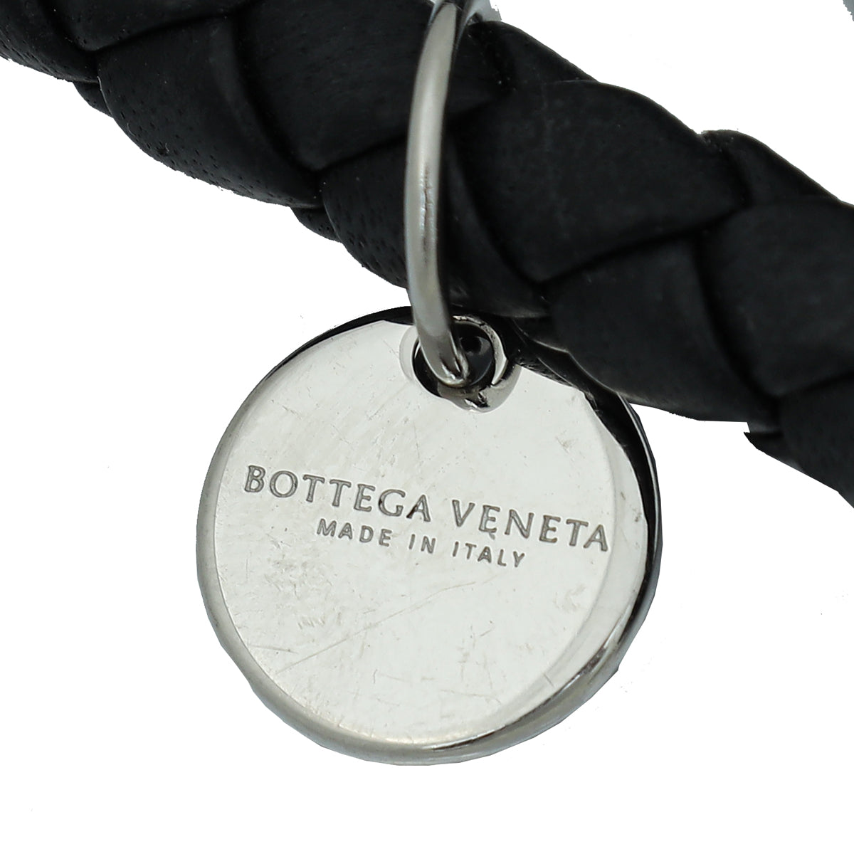 Bottega Veneta Black Intrecciato Nappa key Holder