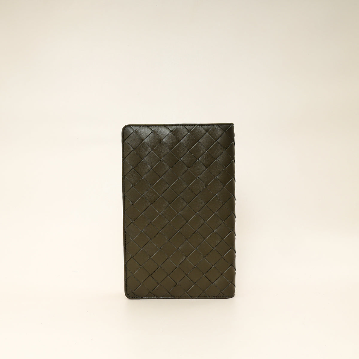 Bottega Veneta Kaki Intrecciato Notebook Medium Cover-Bottega Veneta-THE CLOSET