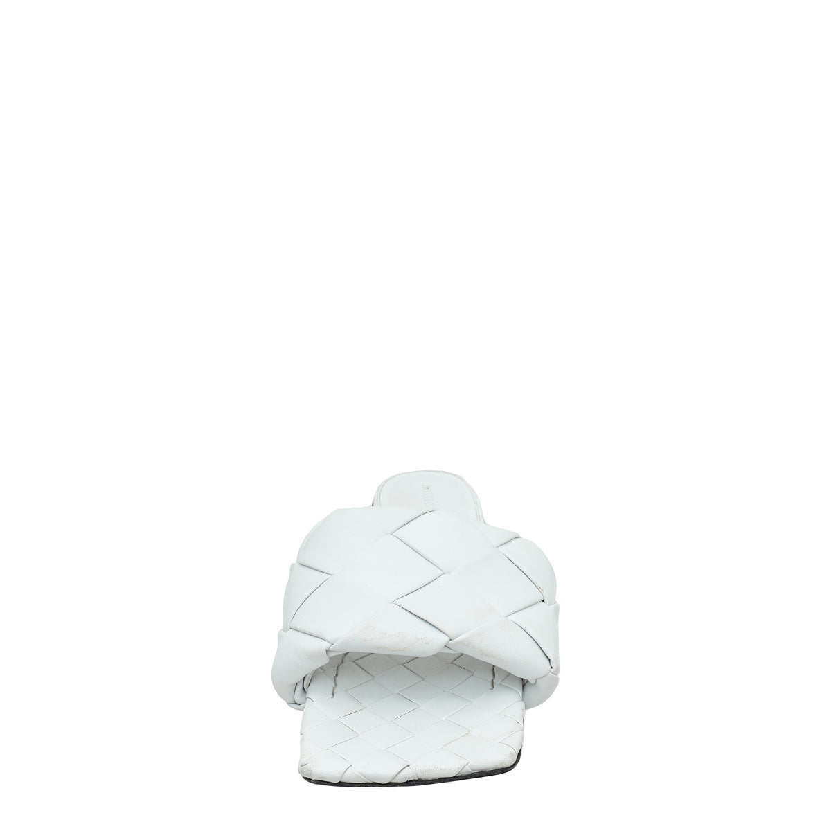 Bottega Veneta White Intrecciato Lido Flat Sandals 38.5-Bottega Veneta-THE CLOSET