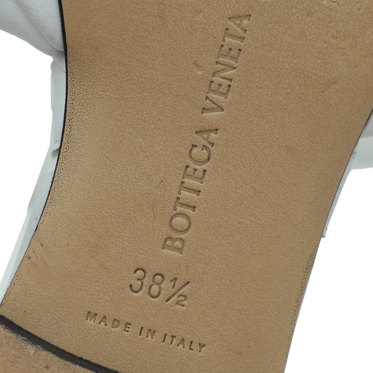 Bottega Veneta White Intrecciato Lido Flat Sandals 38.5