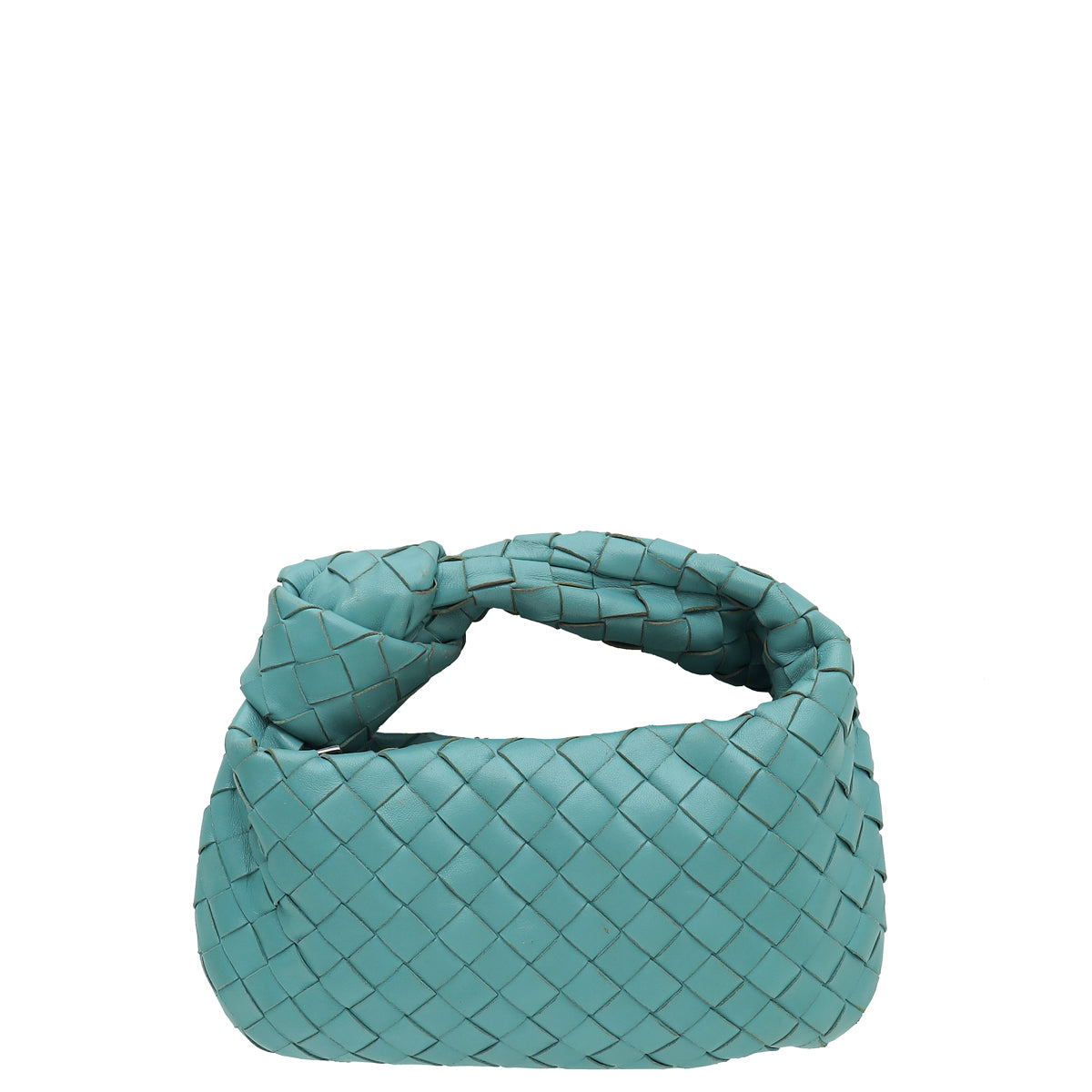 Bottega Veneta Teal Intrecciato Nappa Jodie Bag-Bottega Veneta-THE CLOSET
