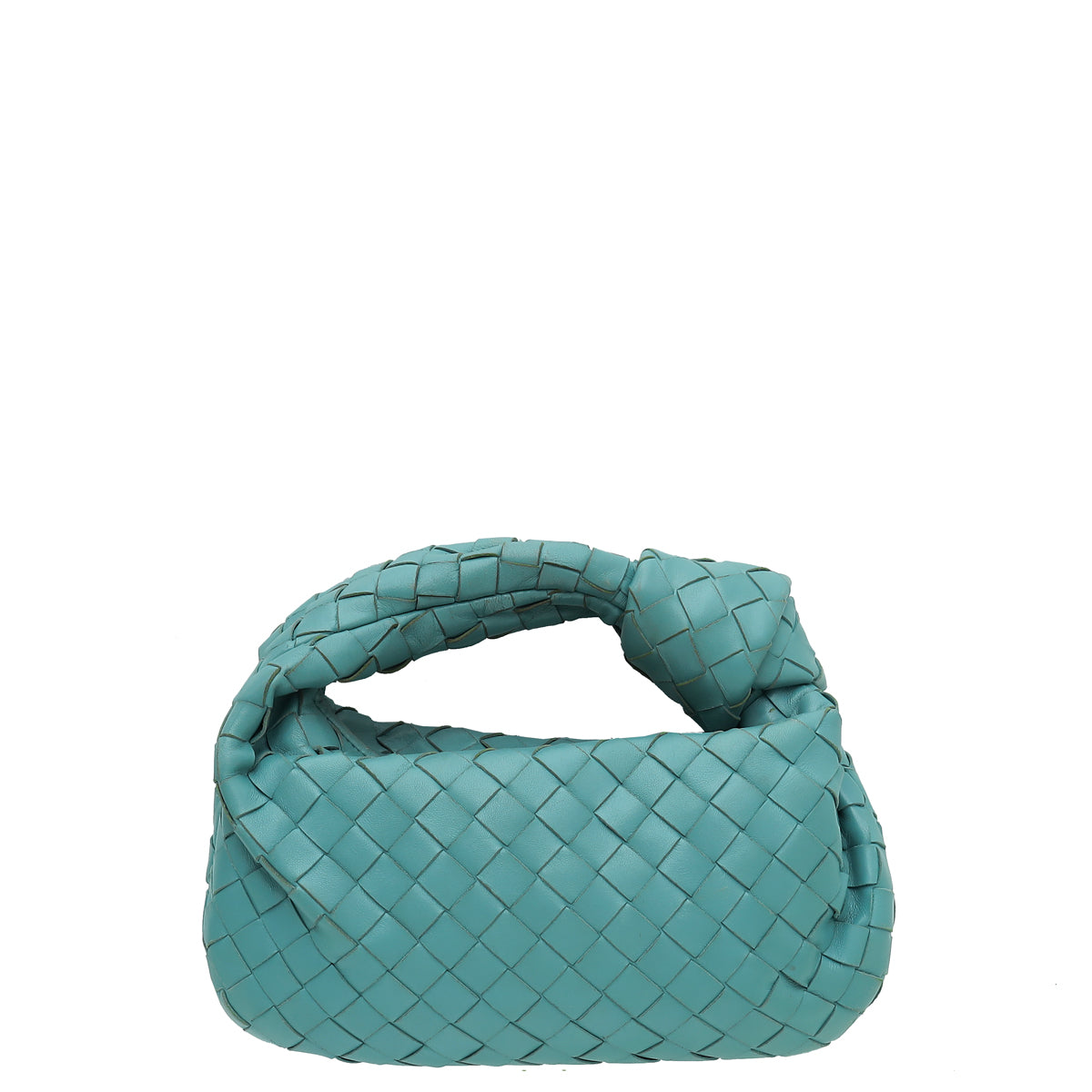 Bottega Veneta Teal Intrecciato Nappa Jodie Bag-Bottega Veneta-THE CLOSET
