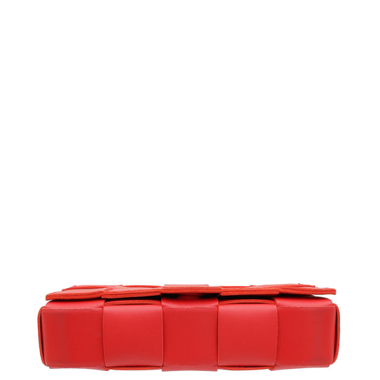 Bottega Veneta Red Cassette Small Crossbody Bag