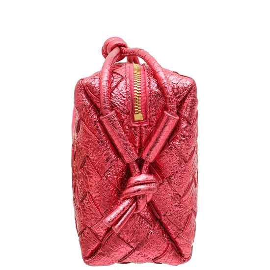 Bottega Veneta Lollipop Intrecciato Craque Metallic Nappa Loop Mini Crossbody Bag