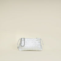 Bottega Veneta Metallic Silver Dustbag Notte Bag