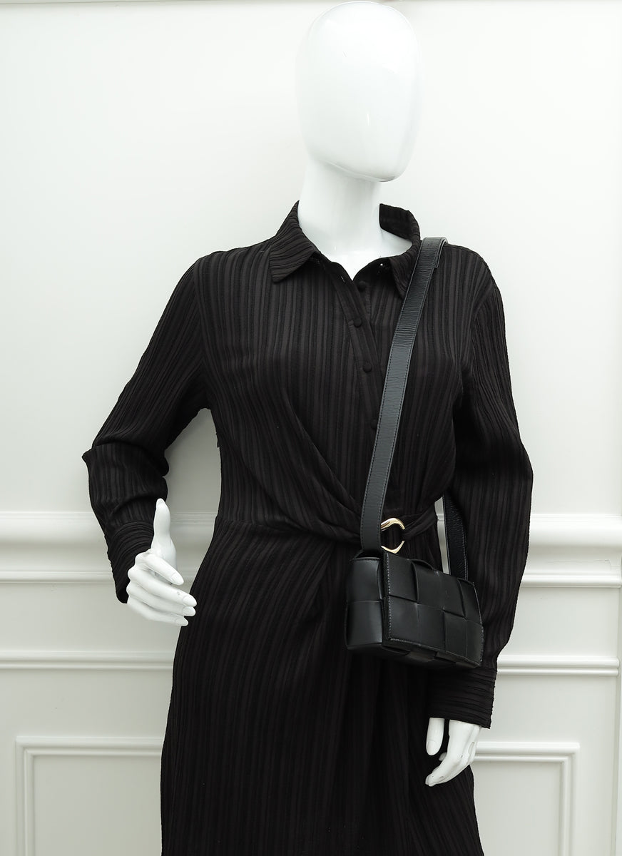 Bottega Veneta Black Cassette Convertible Belt Bag-Bottega Veneta-THE CLOSET