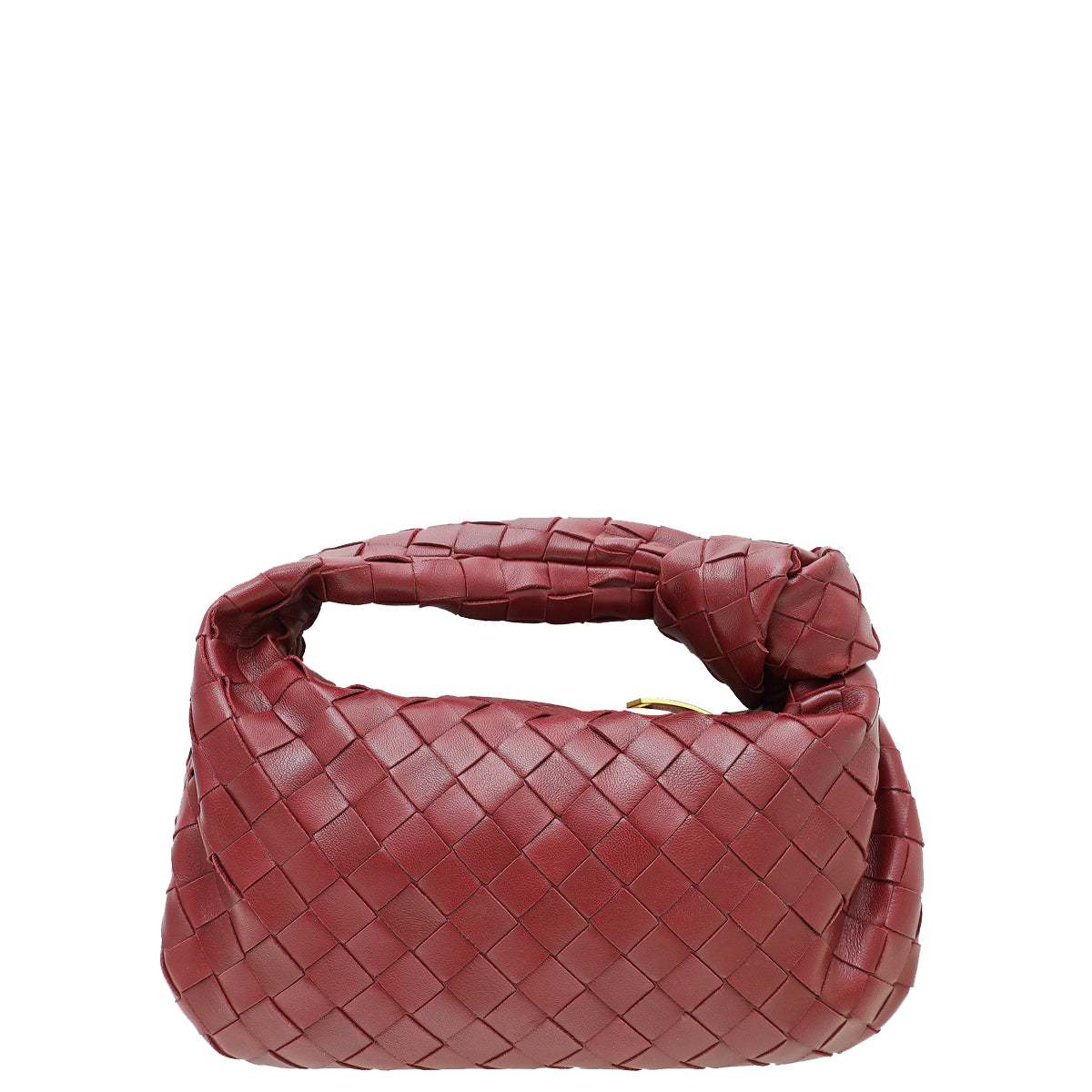 Bottega Veneta Burgundy Intrecciato Nappa Jodie Mini Bag-Bottega Veneta-THE CLOSET