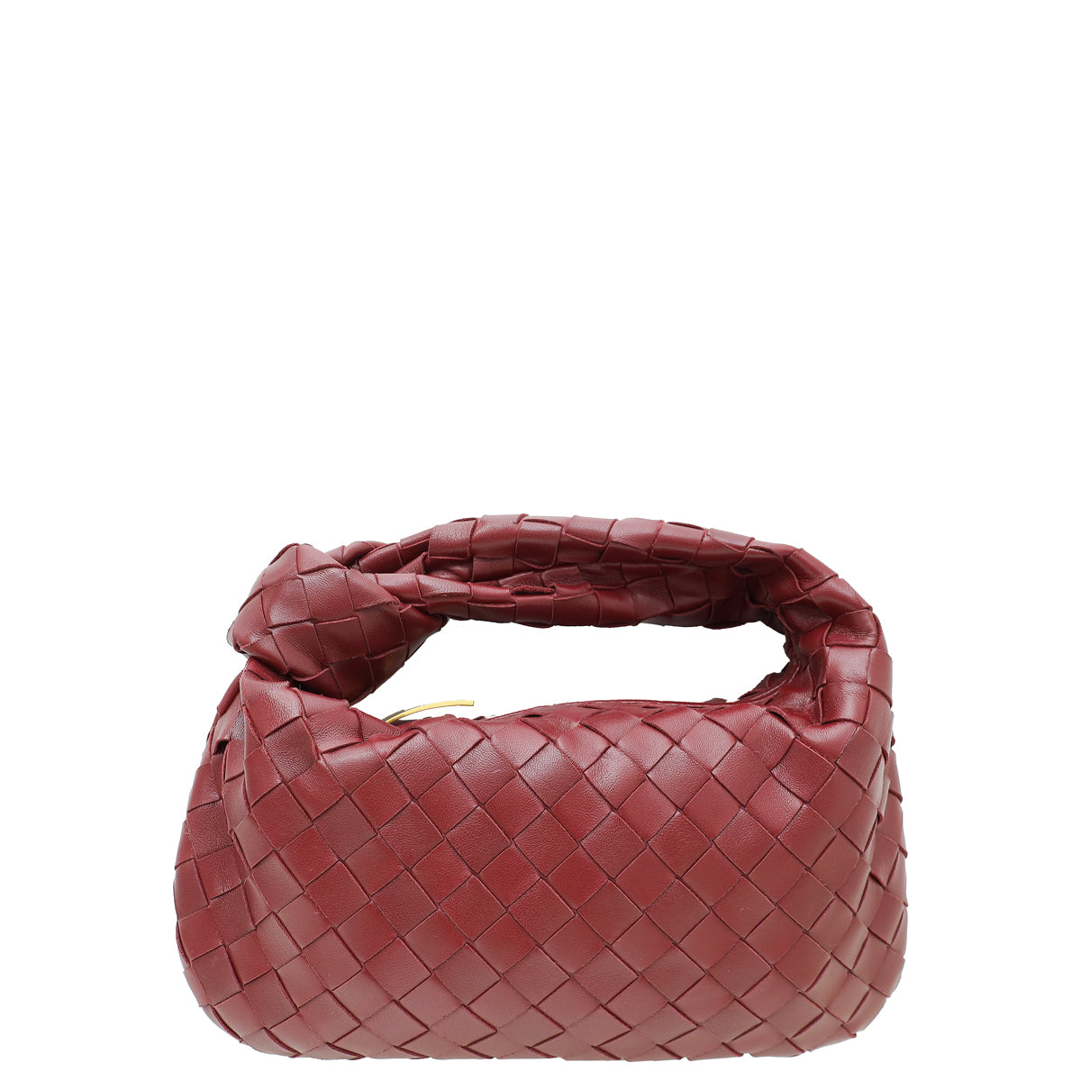 Bottega Veneta Burgundy Intrecciato Nappa Jodie Mini Bag-Bottega Veneta-THE CLOSET