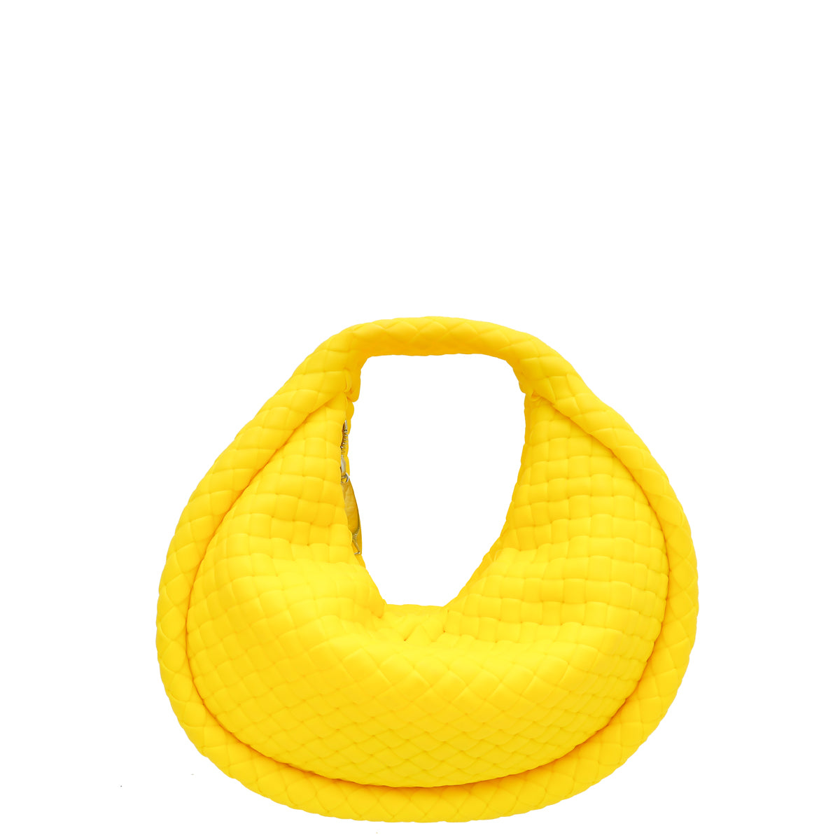 Bottega Veneta Bright Yellow Intrecciato Rubber Padded Jodie Bag-Bottega Veneta-THE CLOSET