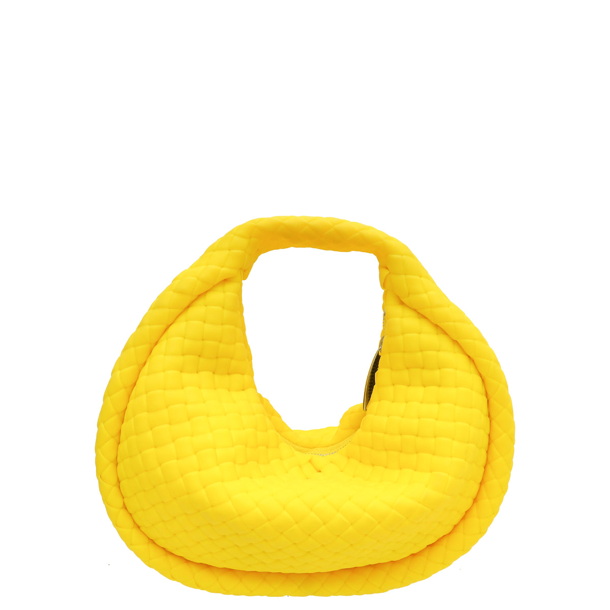 Bottega Veneta Bright Yellow Intrecciato Rubber Padded Jodie Bag
