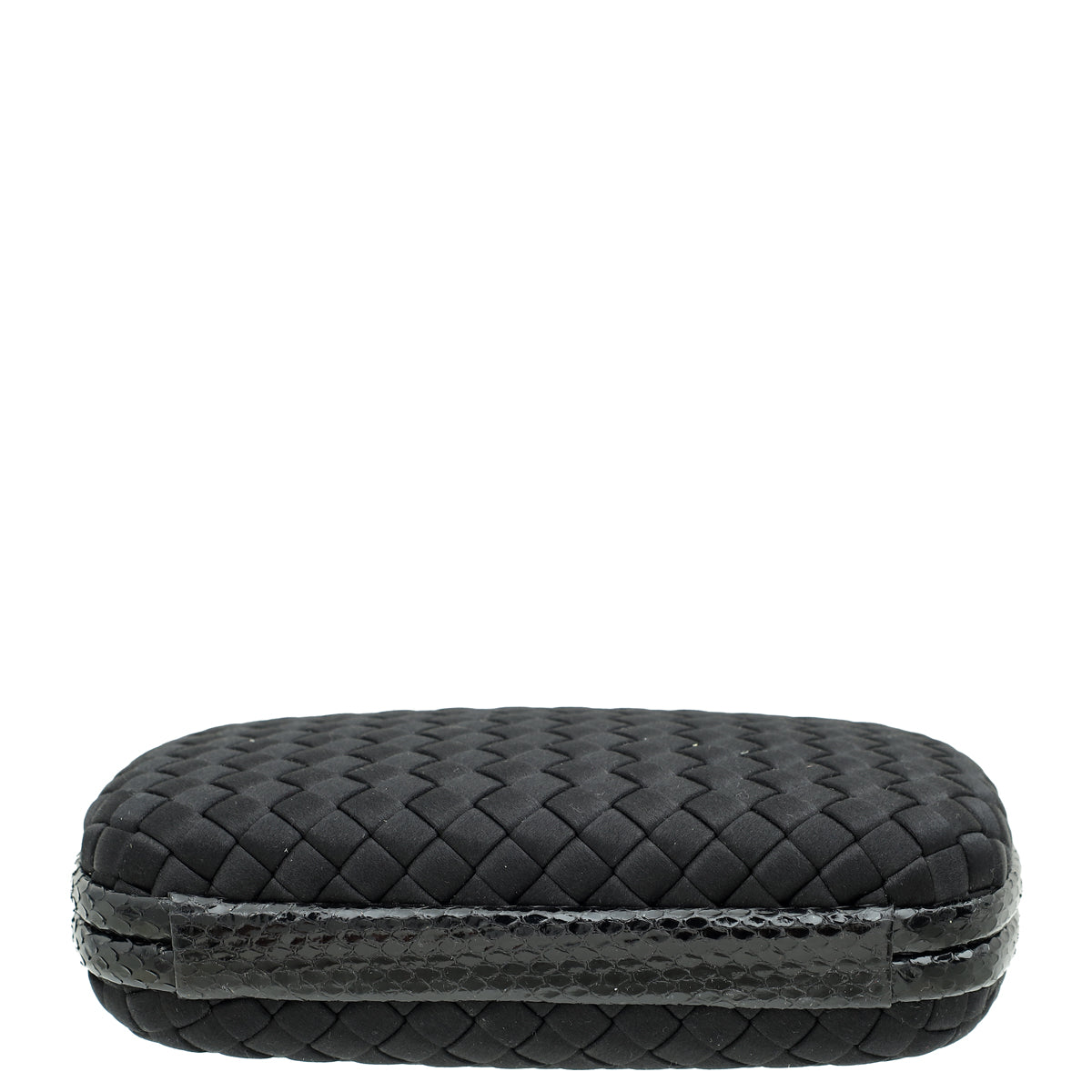 Bottega Veneta Black Knot Intrecciato Silk Chain Clutch Bag