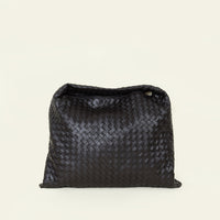Bottega Veneta Dark Brown Intrecciato Hop Hobo Large Bag