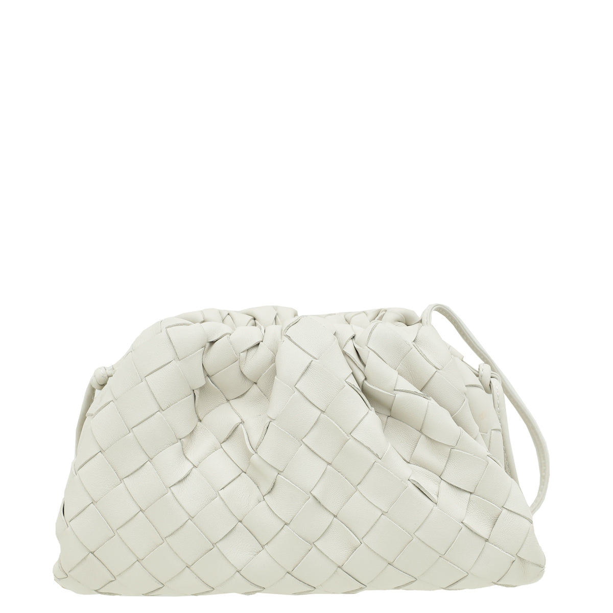 Bottega Veneta Cream Intrecciato Nappa Mini Pouch Bag-Bottega Veneta-THE CLOSET