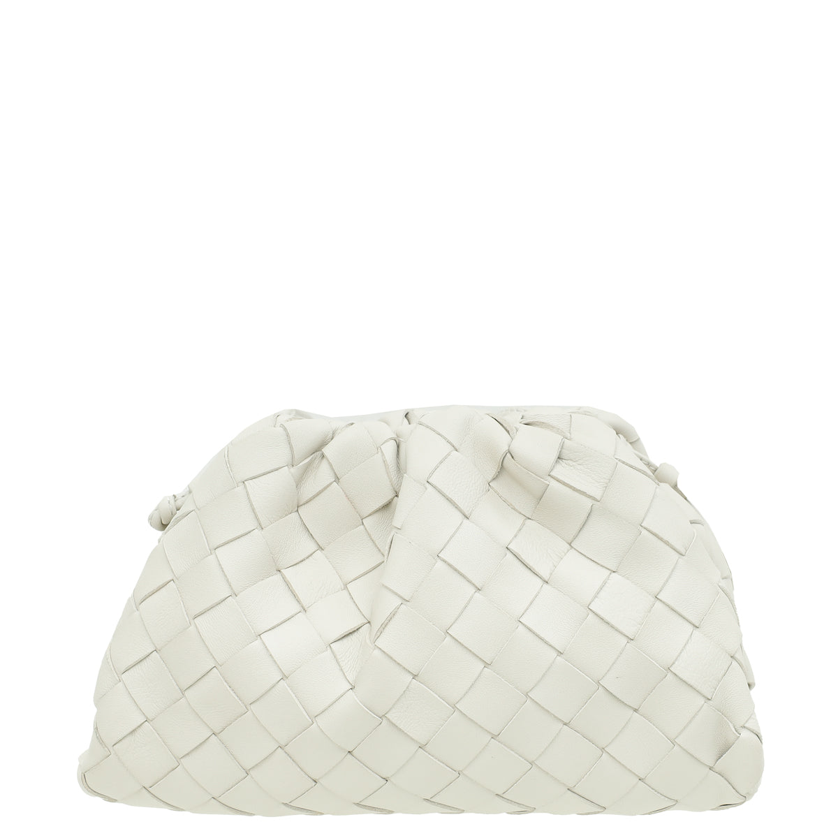 Bottega Veneta Cream Intrecciato Nappa Mini Pouch Bag